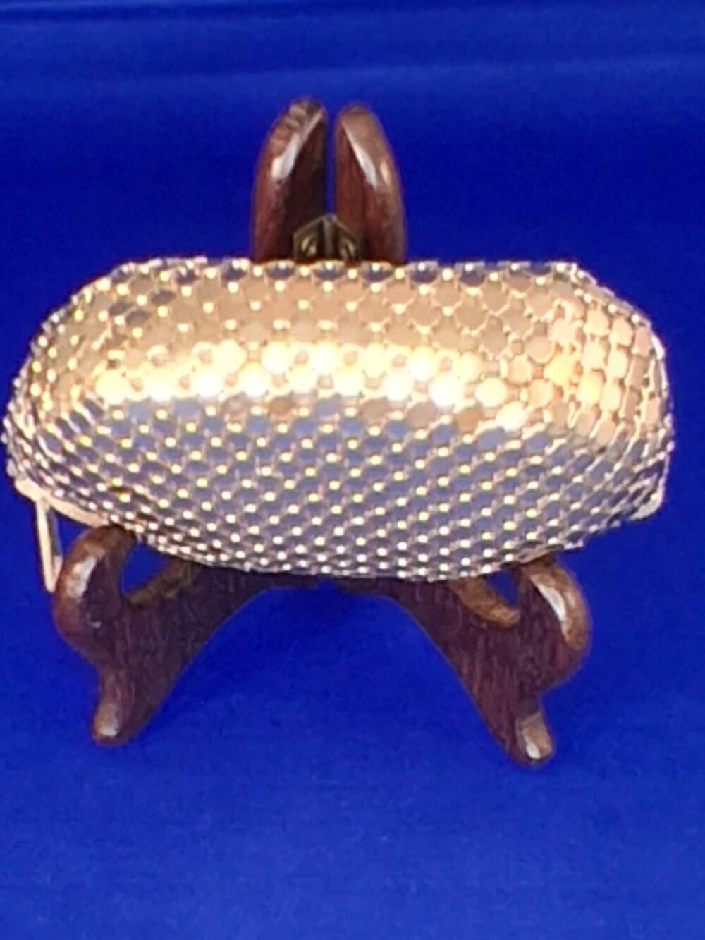 Vtg Gold Metal Mesh Coin Purse Zippered Change Pouch Mini Bag (1970s to 1980s) - Picture 6 of 9